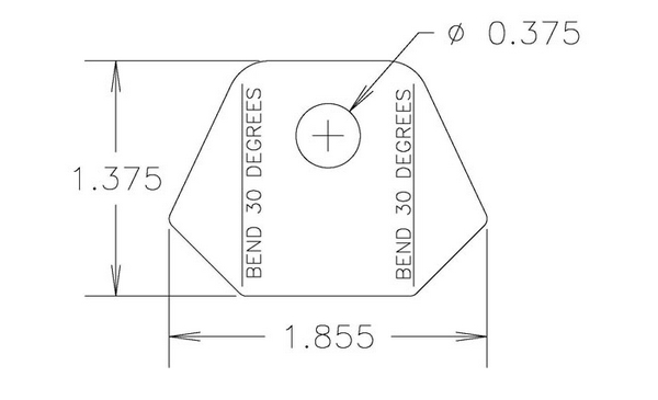 1/2 X .058 X 1/4 HOLE X 1/8 CLEVIS